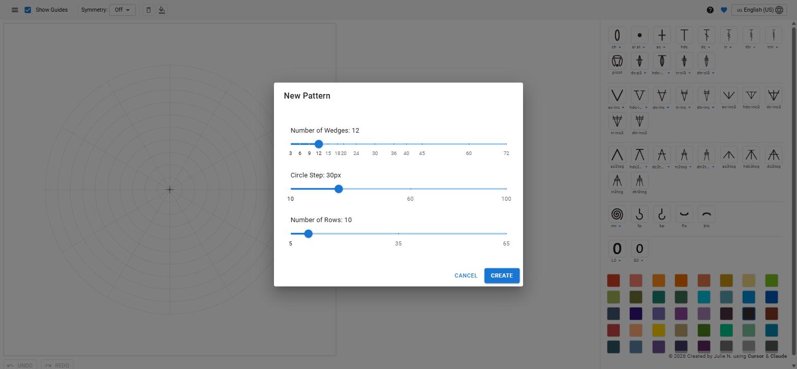 Doily.app crochet pattern designer screenshot